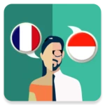 french-indonesian translator android application logo